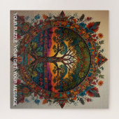 Aztec Tree of Life Abstract Medium Mix Legpuzzel (Horizontaal)