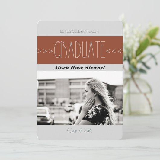 Aztec Trendy Afstudeerfeest | Aankondiging (Staand voorkant)