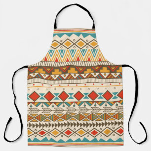 Aztec tribaal patroon in strepen,  geïllustreerd schort