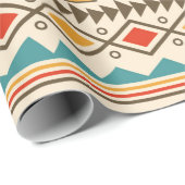 Aztec tribaal patroon in strepen,  voorbeeld cadeaupapier (Rol Hoek)