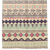 Aztec tribaal patroon in strepen,  voorbeeld douchegordijn (Voorkant)
