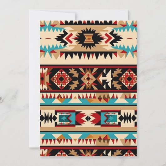 Aztec Tribal 30e verjaardag uitnodiging (Achterkant)