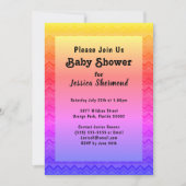 Aztec Tribal Abstract Baby shower Bright Chevron Kaart (Voorkant)