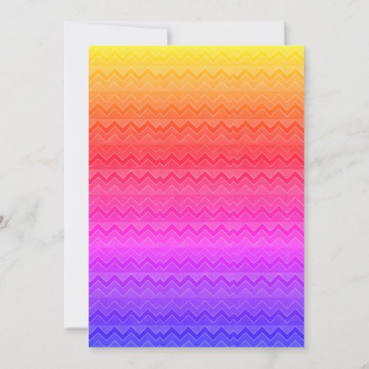 Aztec Tribal Abstract Baby shower Bright Chevron Kaart (Achterkant)