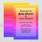 Aztec Tribal Abstract Baby shower Bright Chevron Kaart (Voorkant / Achterkant)