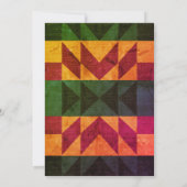 Aztec Tribal Abstract Retro 70's Baby shower Kaart (Achterkant)