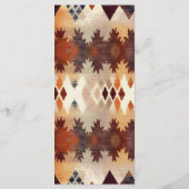 Aztec Tribal Bruin Etnisch Western Huwelijk Menu (Achterkant)