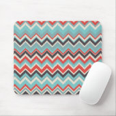 Aztec Tribal Chevron Zig Zag Pattern Red Blue Gray Muismat (Met muis)