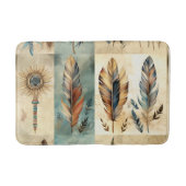 Aztec Tribal Feathers Medicine Stick Badmat (Voorkant)