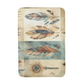 Aztec Tribal Feathers Medicine Stick Badmat (Voorkant Verticaal)