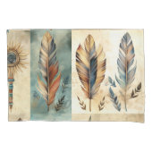 Aztec Tribal Feathers Medicine Stick Kussensloop (Voorkant-Links)