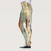 Aztec Tribal Feathers Medicine Stick Leggings (Links)