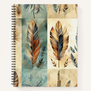 Aztec Tribal Feathers Medicine Stick Notitieboek