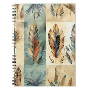 Aztec Tribal Feathers Medicine Stick Notitieboek