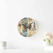 Aztec Tribal Feathers Medicine Stick Ronde Klok (Huis)