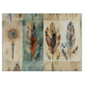 Aztec Tribal Feathers Medicine Stick Snijplank (Voorkant)