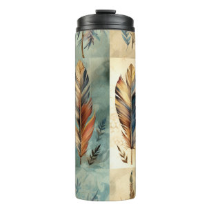 Aztec Tribal Feathers Medicine Stick Thermosbeker