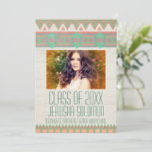 Aztec Tribal Fotogradation Party Open House Kaart (Staand voorkant)