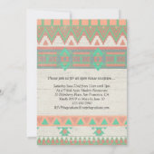 Aztec Tribal Fotogradation Party Open House Kaart (Achterkant)