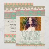 Aztec Tribal Fotogradation Party Open House Kaart (Voorkant / Achterkant)