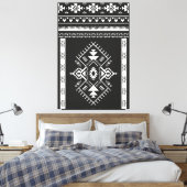 AZTEC TRIBAL - Gewatteerd canvas Afdruk (Insitu (Slaapkamer))