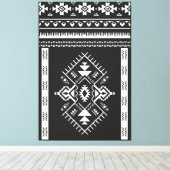 AZTEC TRIBAL - Gewatteerd canvas Afdruk (Insitu (Houten vloer))