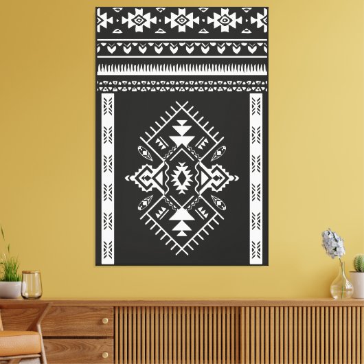 AZTEC TRIBAL - Gewatteerd canvas Afdruk (Insitu (Woonkamer))