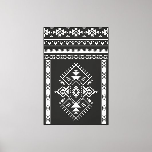 AZTEC TRIBAL - Gewatteerd canvas Afdruk (Voorkant)