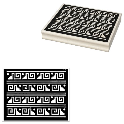 Aztec Tribal Graphic Design Stamp Rubberstempel (Gestempeld)