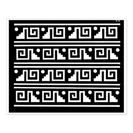 Aztec Tribal Graphic Design Stamp Rubberstempel (Afrduk)