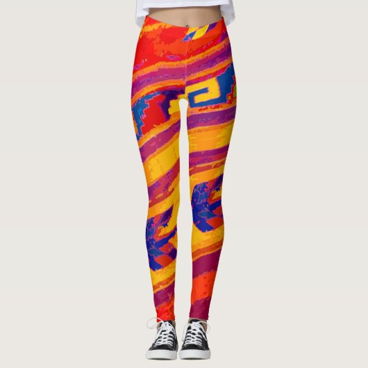 Aztec Tribal Leggings (Voorkant)