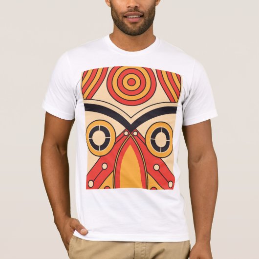 Aztec Tribal Mask T-shirt (Voorkant)