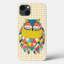 Aztec Tribal Modern Owl Illustratie Apple Iphone