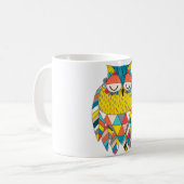 Aztec Tribal Modern Uil Illustratie Gift Mok (Voorkant links)