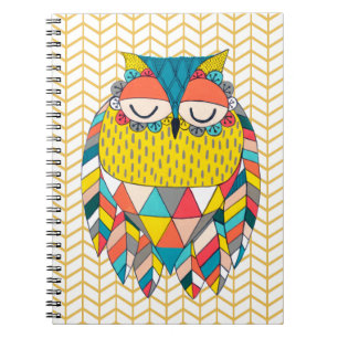 Aztec Tribal Modern Uil Illustratie Notitieboek