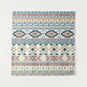 Aztec Tribal Motifs: Geometrisch naadloos ontwerp Wandkleed