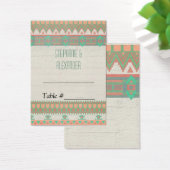 Aztec Tribal Native Pastel Peach/Aqua Visitekaartjes (Bureau)
