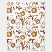 Aztec Tribal patroon home decor Fleece Deken (Voorkant)