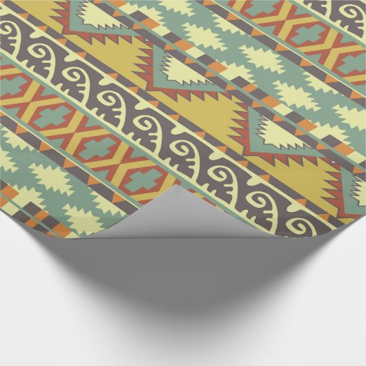 Aztec Tribal-patroonverpak Cadeaupapier (Hoek)