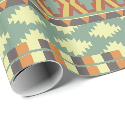 Aztec Tribal-patroonverpak Cadeaupapier (Rol Hoek)