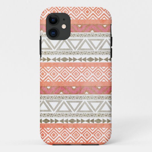 Aztec Tribal Pattern 2 iPhone Case (Achterkant)