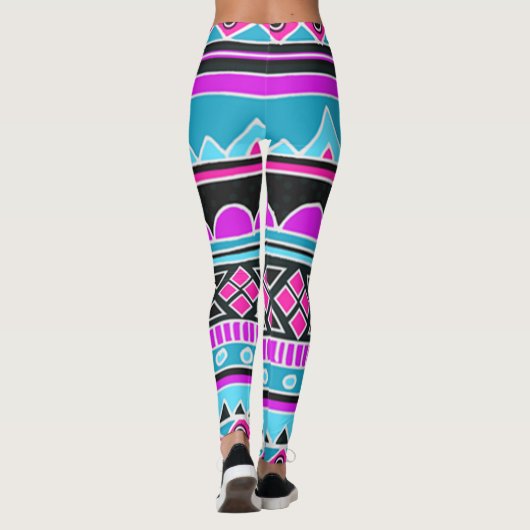 Aztec Tribal Pattern Leggings (Achterkant)