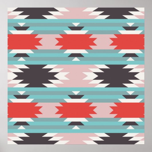 Aztec Tribal Pattern Native American Prints (Voorkant)