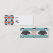 Aztec Tribal Pattern Native American Prints Mini Visitekaartje (Voorkant / Achterkant)