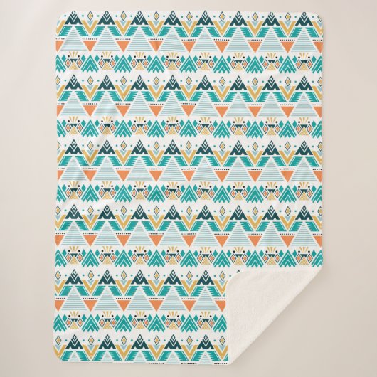 Aztec Tribal Pattern Sherpa Deken (Voorkant)
