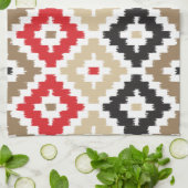 Aztec Tribal Print Ikat Diamond Patroon Theedoek (Gevouwen)