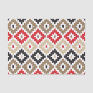 Aztec Tribal Print Ikat Diamond Patroon Tissuepapier