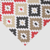 Aztec Tribal Print Ikat Diamond Patroon Tissuepapier (Detail)