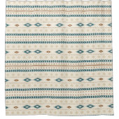 Aztec Tribal Print Neutrale Browns Beige Blauwgroe Douchegordijn (Voorkant)