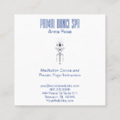 *~* Aztec Tribal Sacred Geometry Waterverf Shaman Vierkante Visitekaartje (Achterkant)